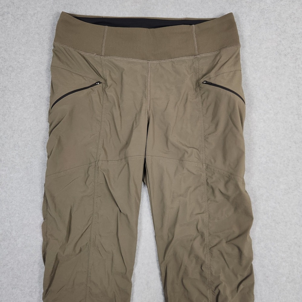 Prana Pants Womens Medium Olive Green Daily Koen Hiking Outdoor Pullon Stretch - Picture 3 of 11